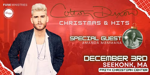 Colton Dixon Christmas & Hits with special guest Amanda Mammana-Seekonk, MA