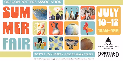 Oregon Potters Association Sale at Portland Nursery