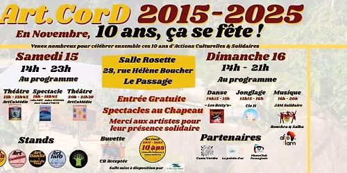 Art.CorD, 10 ans \u00e7a se f\u00eate !