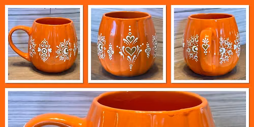 Mandala Pumpkin Mug Painting Class
