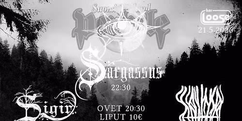 Suomi Finland Perkele presents: SARGASSUS, SIGIR, SAITMA 21.5.2026 @Bar Loose, HKI