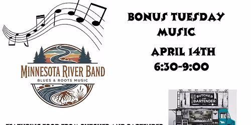 Get your Tuesday Blues fix!  Mn River Band - LIVE