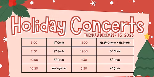 Holiday Concerts At Longfellow