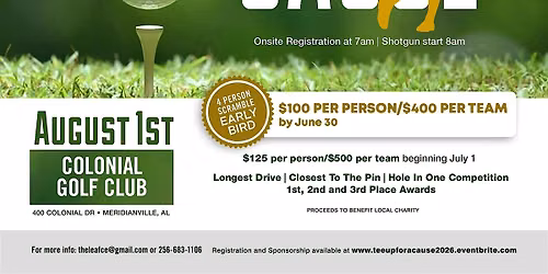 The Inaugural "Tee Up For A Cause"