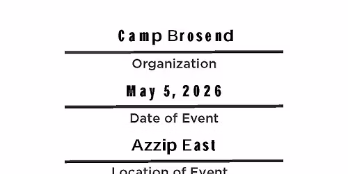 Camp Brosend Azzip Giveback Day