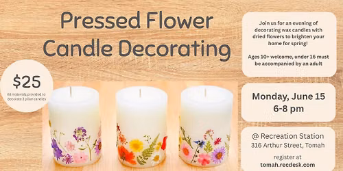Dried Flower Candles