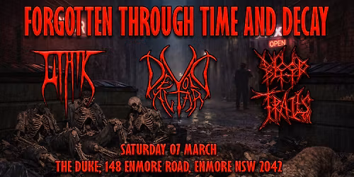 Lithik, Devoid Altar, and Blood Trails, live at The Duke