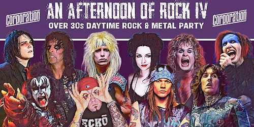 SHEFFIELD An Afternoon of Rock IV -Rock\/Metal (30+), 2pm-6:30pm, 8th August