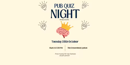 Pub Quiz Night in Lynton \ud83e\udde0 | The Crown Hotel, North Devon