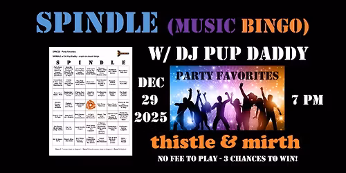SPINDLE (music bingo) w\/ DJ Pup Daddy - Party Favorites