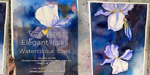 Elegant Irises Watercolour,Monday, July 20, 2026