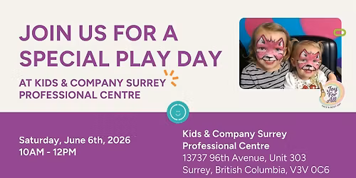 Special Play Day at Kids & Company Surrey Professional Centre