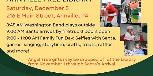 Santa's Arrival at the Annville Free Library