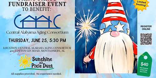 Paint Party Fundraiser to support the Central Alabama Aging Consortium