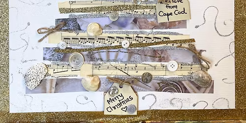 Ocean Themed Cape Cod Mixed Media Christmas Tree