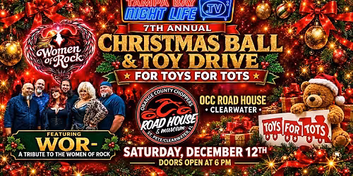 Tampa Bay Nightlife TV's 7th Annual Christmas Ball & Toy Drive with special guest WOR on stage.