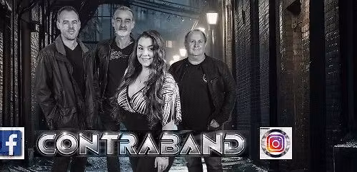 Contraband live & rocking at the Coolum beach sports.