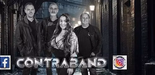 Contraband live & rocking at the Coolum beach sports.