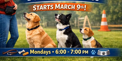 Basic Obedience Class Starts Soon