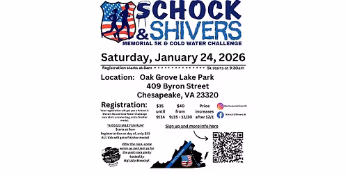 2026 Schock & Shivers Memorial 5k & Cold Water Challenge presented by Rogue Solar