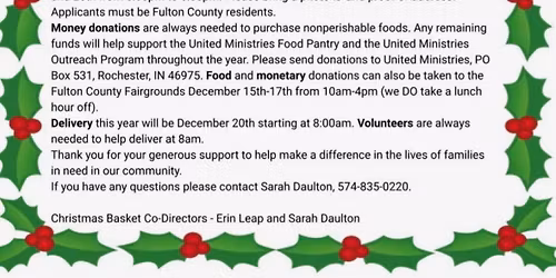 Christmas Basket Sign Up