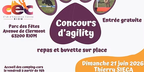 Concours d'agilit\u00e9 du CEC Riom (63)