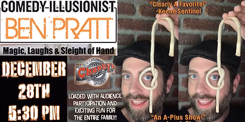 COMEDY ILLUSIONIST: BEN PRATT 12\/28