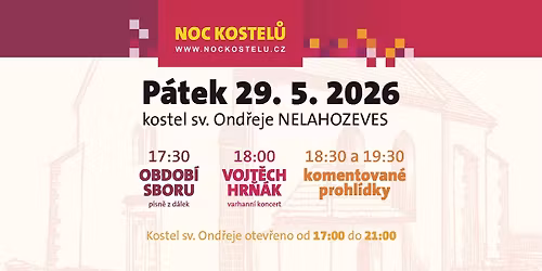 NOC KOSTEL\u016e 2026 - kostel sv. Ond\u0159eje v Nelahozevsi