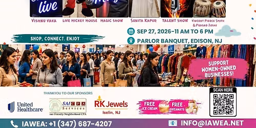 IAWEA FunFest 2026 \ud83c\udf89 | Women Entrepreneurs \u2022 Shopping \u2022 Entertainment \u2022 Family Fun \u2022 Free Entry