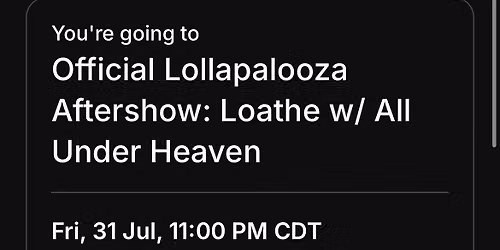 Lollapalooza Aftershow - Loathe at Reggies Chicago