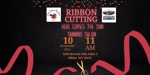Here Comes The Sun Tanning Salon Ribbon Cutting