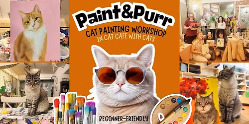 Cat Painting Workshop in Cat Cafe with Cats - beginner - friendly, Tilburg