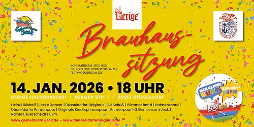BRAUHAUSSITZUNG \u2013 Gemeinsam Jeck & D\u00fcsseldorfer Originale