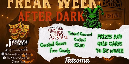 Creepy Carnival \ud83e\udd21 \u2013 Saturday 1st November