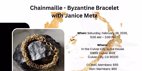 Culver City Rock and Mineral Club's Byzantine Chainmaille Bracelet