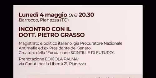 Incontro con il Dott PIETRO GRASSO 