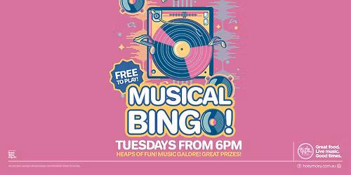 Musical Bingo every Tuesday at the Hoey Moey! 