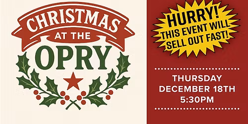 Christmas at the Opry! Dinner Show Event