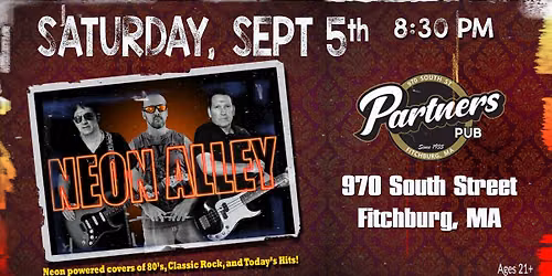 Neon Alley at Partners Pub Fitchburg, MA