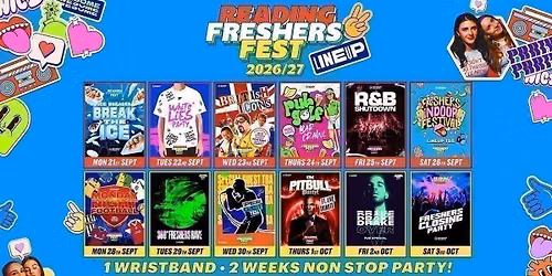 Reading Freshers Fest 26\/27 - ON SALE NOW\ud83c\udfaa