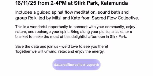 Community Gathering in the Park - Sound Bath & Meditation Kalamunda