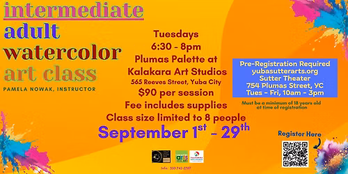 Adult Watercolor Art Class (Intermediate)