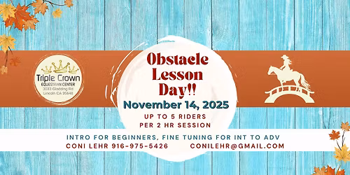 Obstacle Lesson Day!