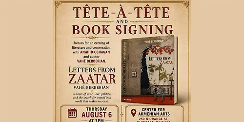 T\u00eate-\u00e0-T\u00eate & Book Signing with Vah\u00e9 Berberian