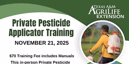 Private Pesticide Applicator Training