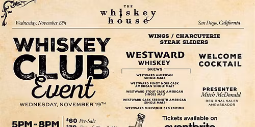 Westward Whiskey | Whiskey Club at The Whiskey House