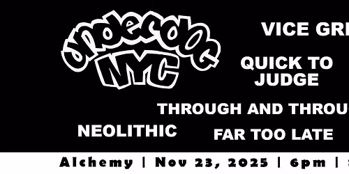 Underdog, Vice Grip, Quick to Judge, Neolithic, Through and Through, Far Too Late @ Alchemy in PVD