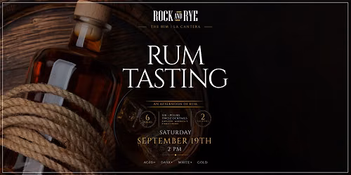 Rum Tasting at Rock and Rye