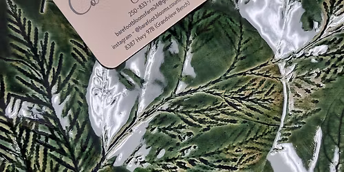 Pottery Holiday Bowl with Winter Foliage