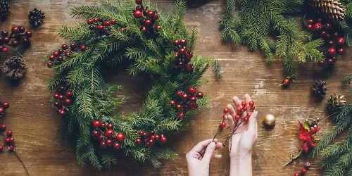 Holiday wreath workshop